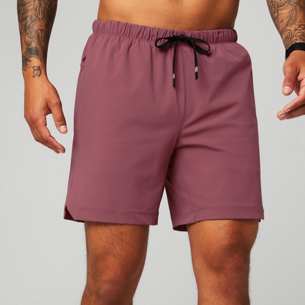 Fabletics The One Short Lined 7” Moonlight Mauve/Black - Size Large